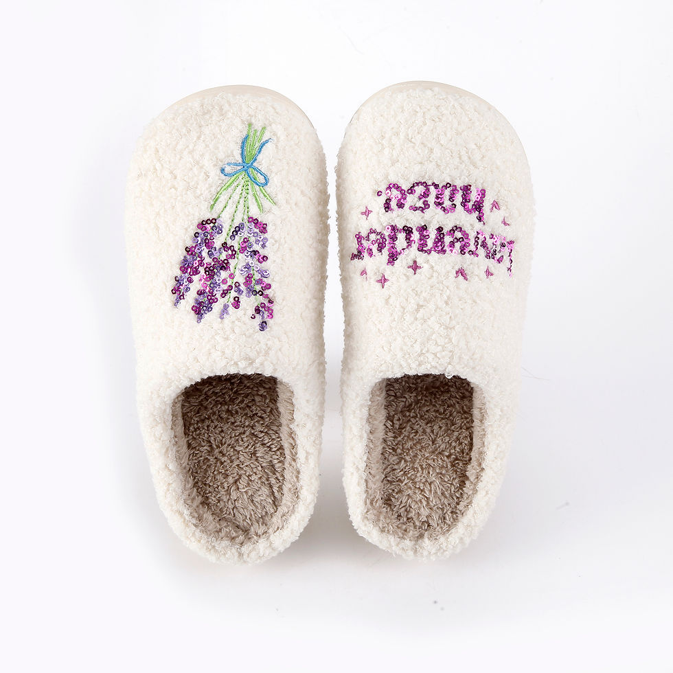 Thumbnail: Lavender Comfort Cozy Plush Fluffy Fur Slip On Cushion Slippers