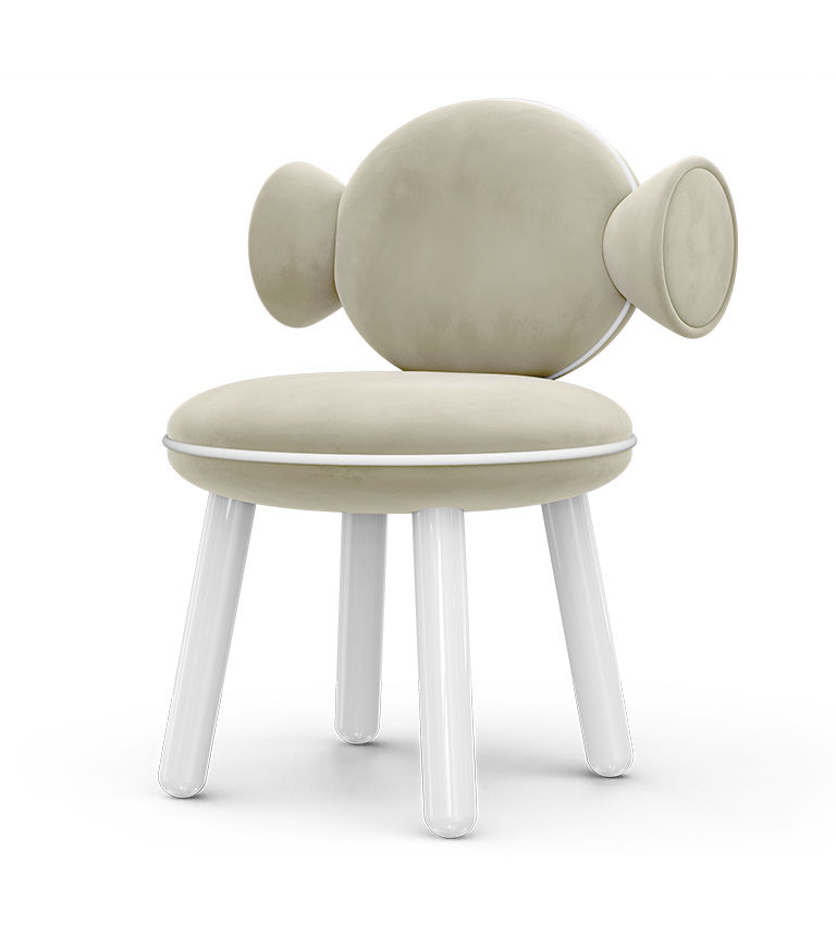 Chaise bonbon crème