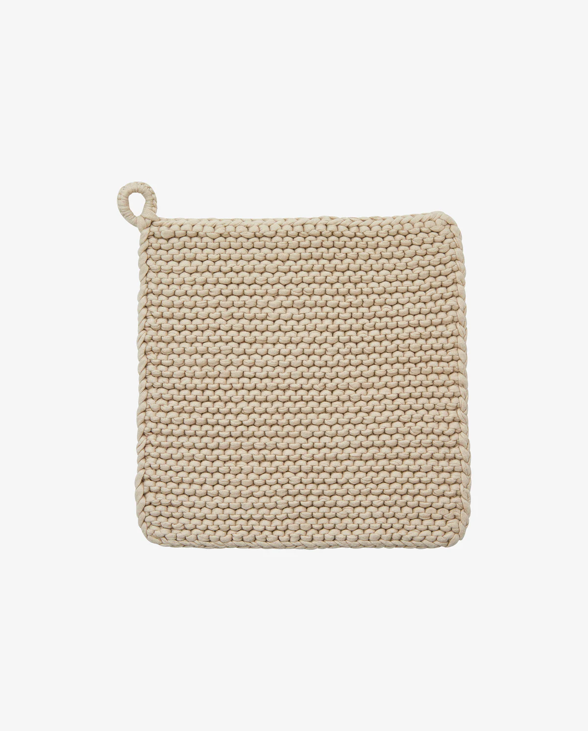 Lot de 2 maniques en tricot crème