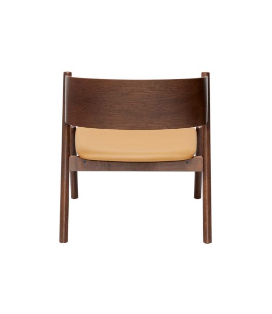 Fauteuil lounge en bois naturel et marron foncé — détail 6