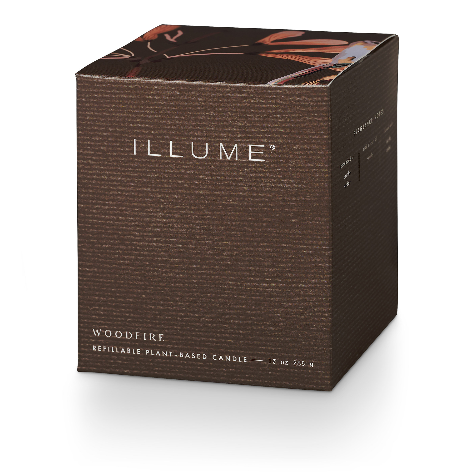 Bougie parfumée en verre Woodfire - Coloris marron — détail 3