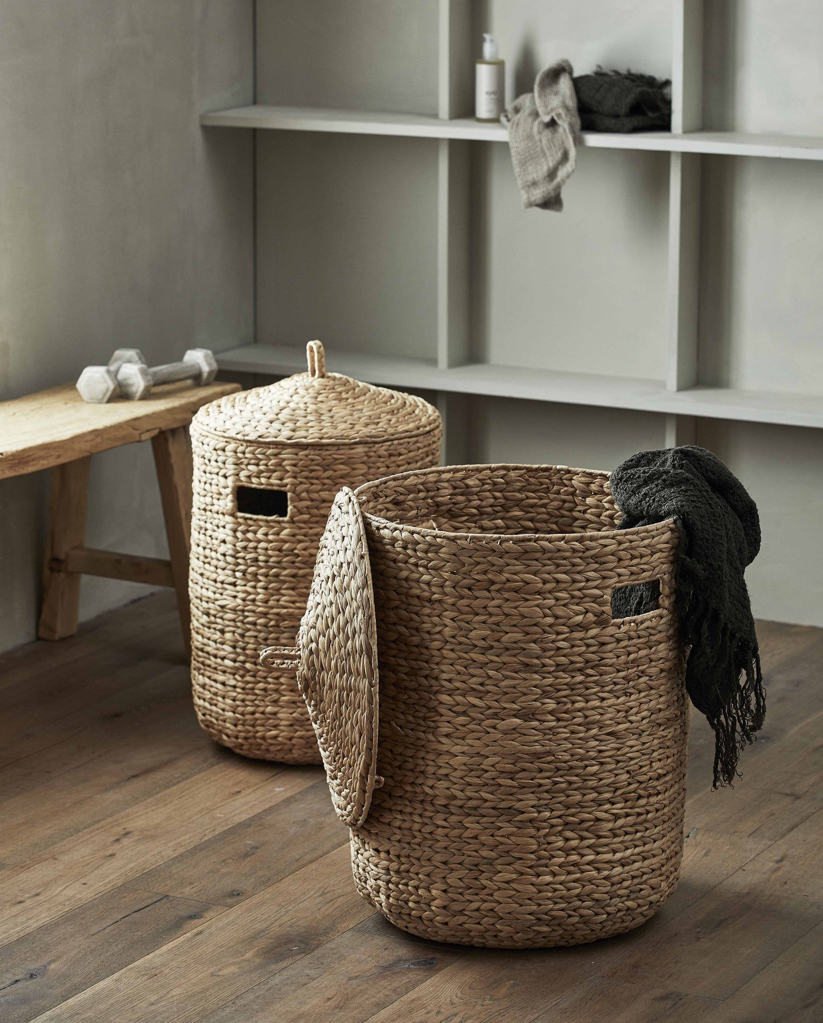 Panier à linge COSNA - lot de 2, naturel