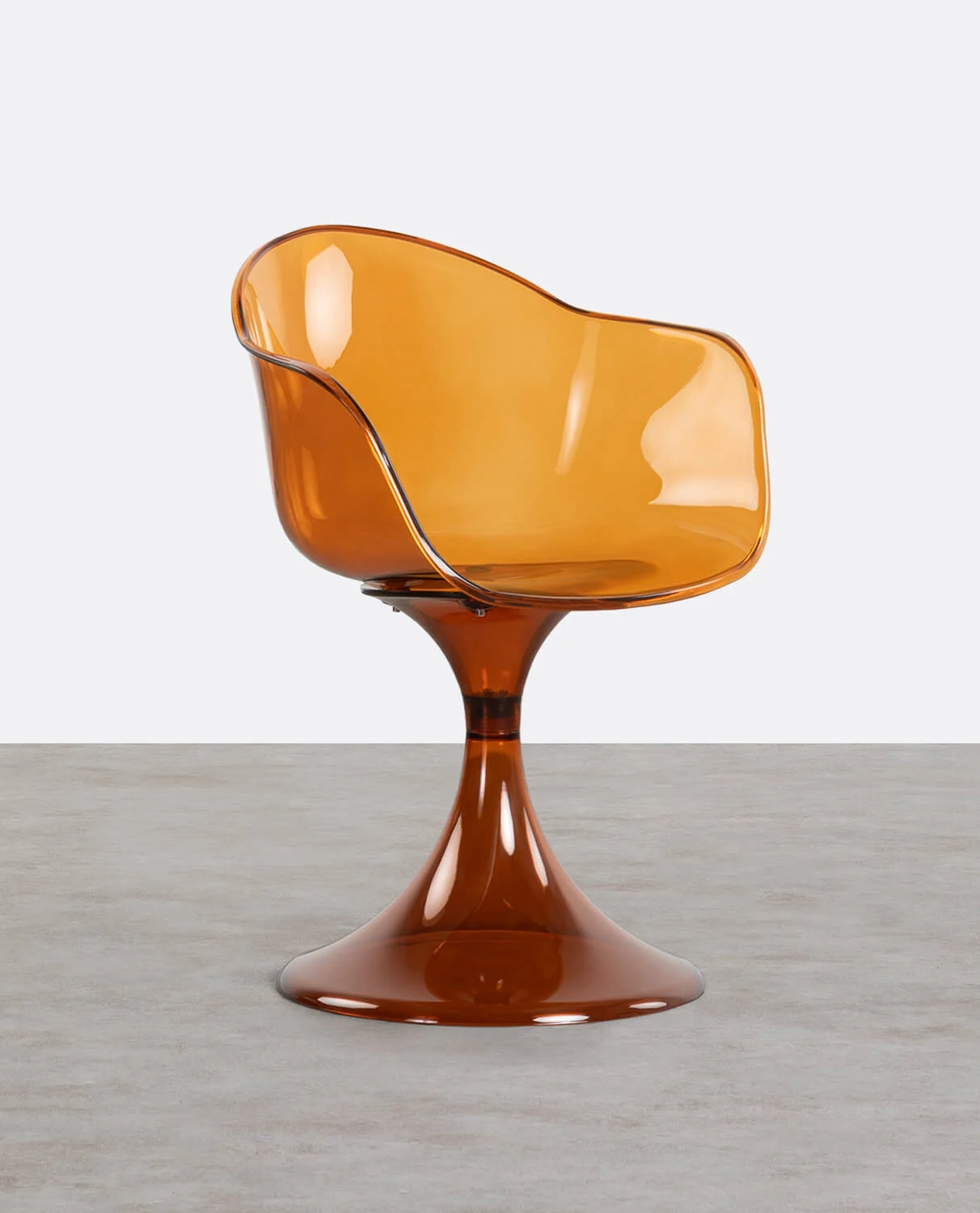 Chaise de salle à manger en polycarbonate marron — détail 3