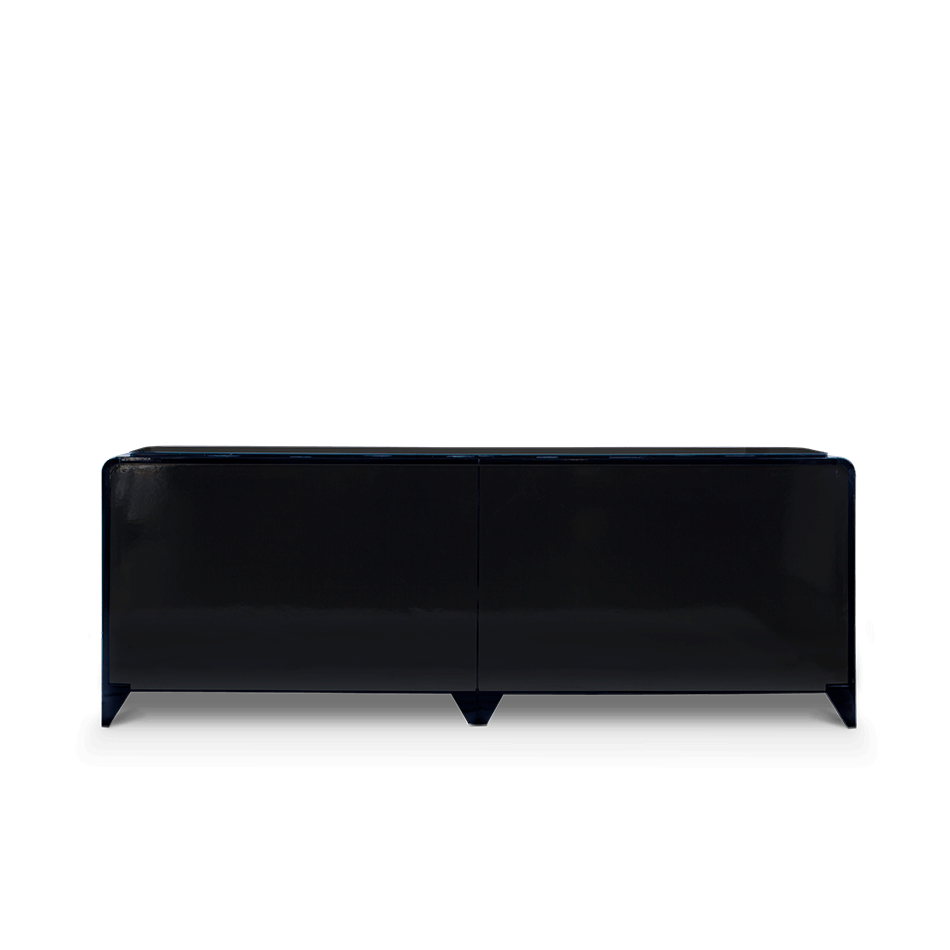 Buffet plaqué noyé noir brillant — détail 6