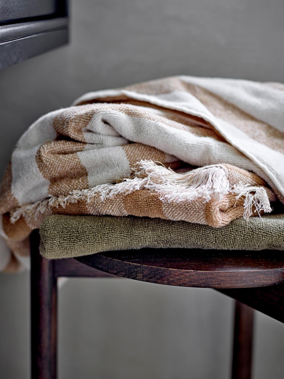 Serviette de bain en coton à rayures — détail 4
