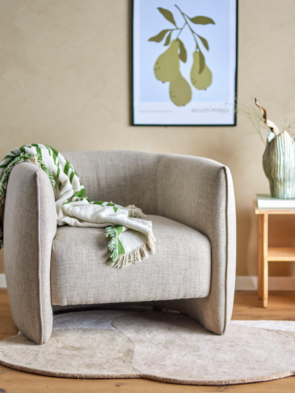 Fauteuil en polyester recyclé gris