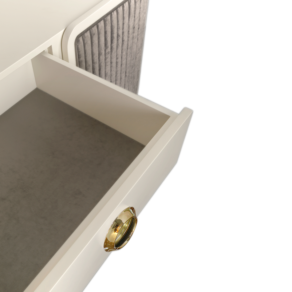 Buffet laqué blanc 6 tiroirs — détail 5