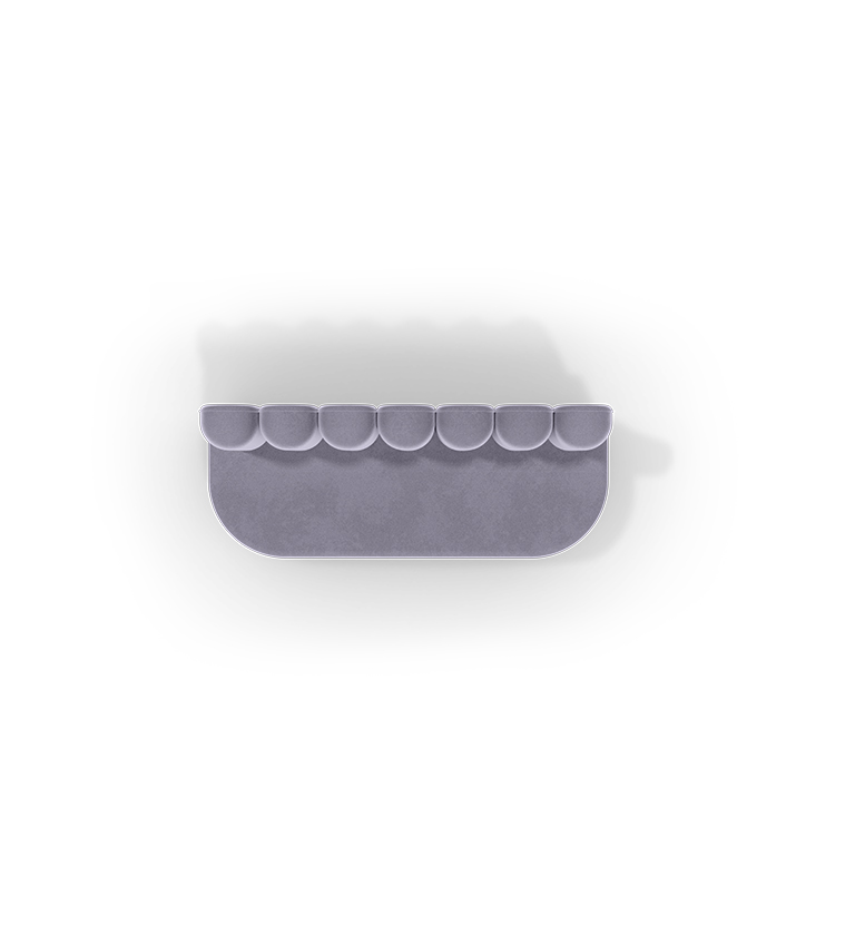 Canapé de forme organique violet — détail 4