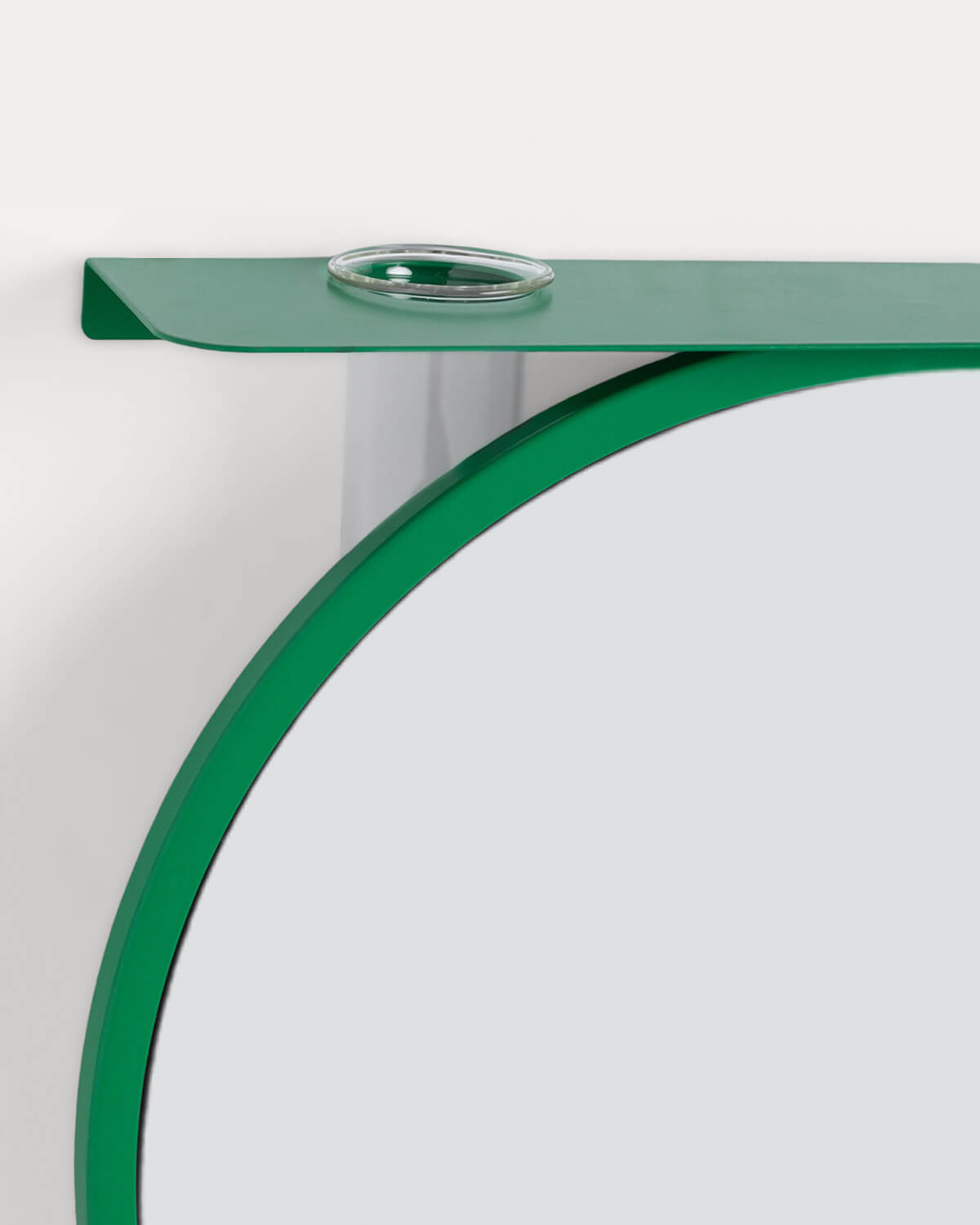 Miroir mural Ø28 cm avec étagère en métal Elara — détail 4