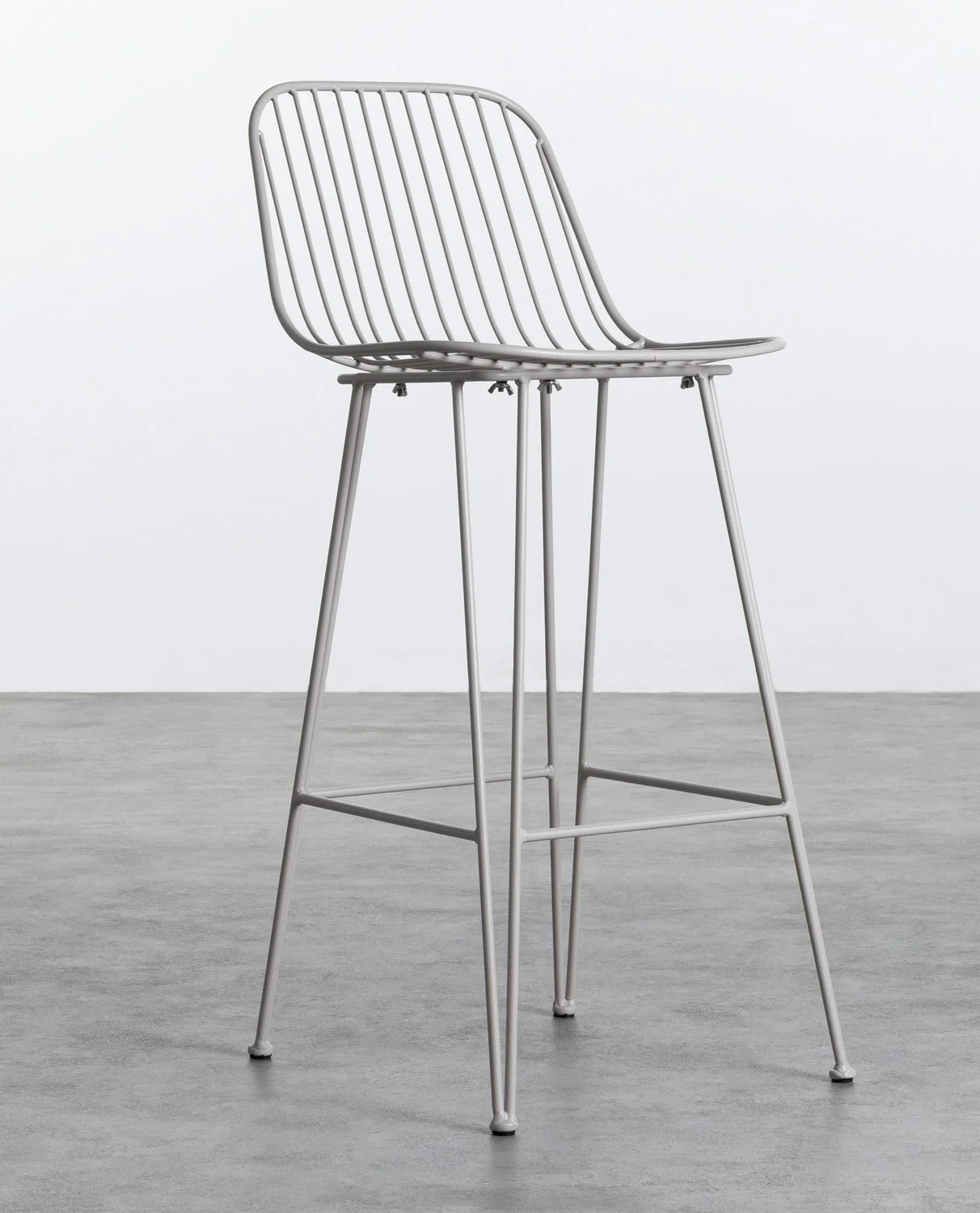 Chaise haute en métal avec dossier — détail 3