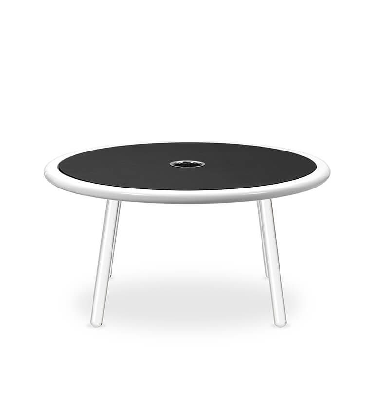 Table avec plateaux à colorier craie/velleda