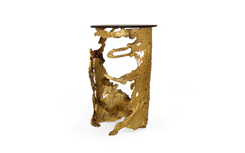 Table basse en bronze et laiton doré — détail 3