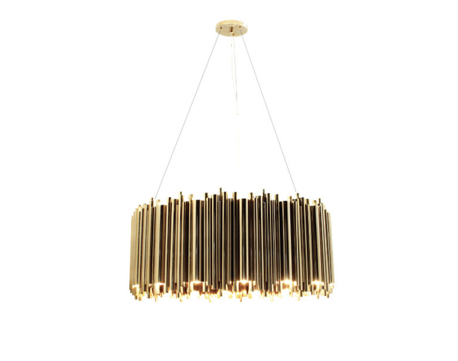 Suspension lustre rond en laiton