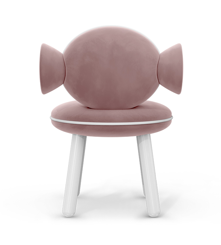 Chaise bonbon rose — détail 5