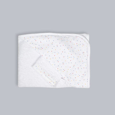 Serviette de bain avec son gant de toilettes