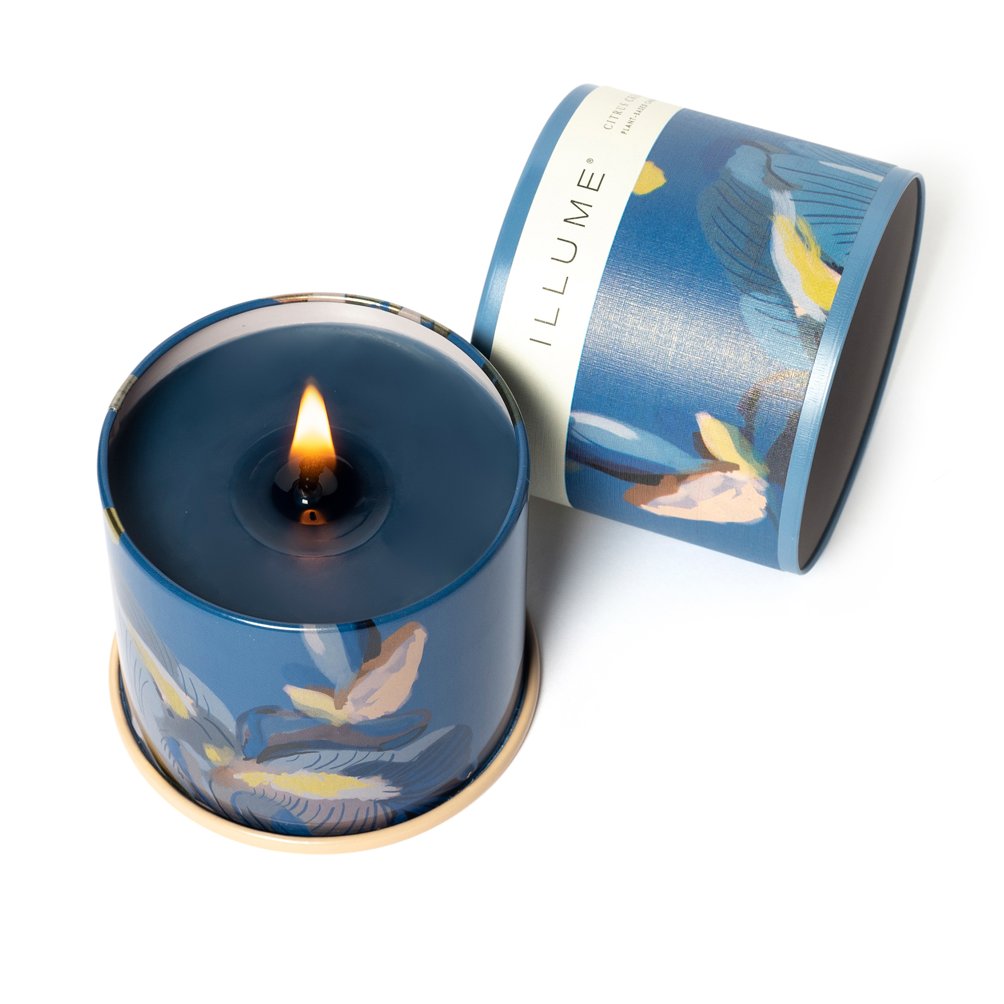 Bougie parfumée en boîte métal Citrus Crush - Coloris bleu — détail 3