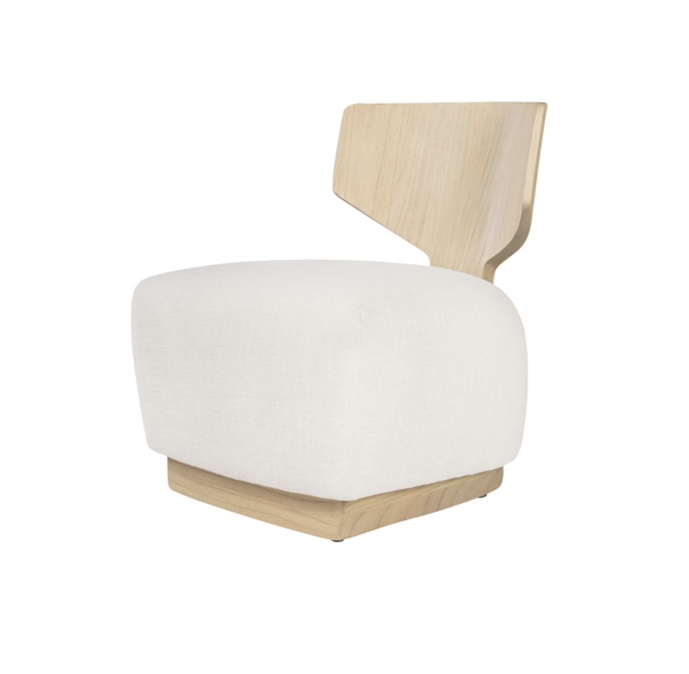 Fauteuil en bois beige