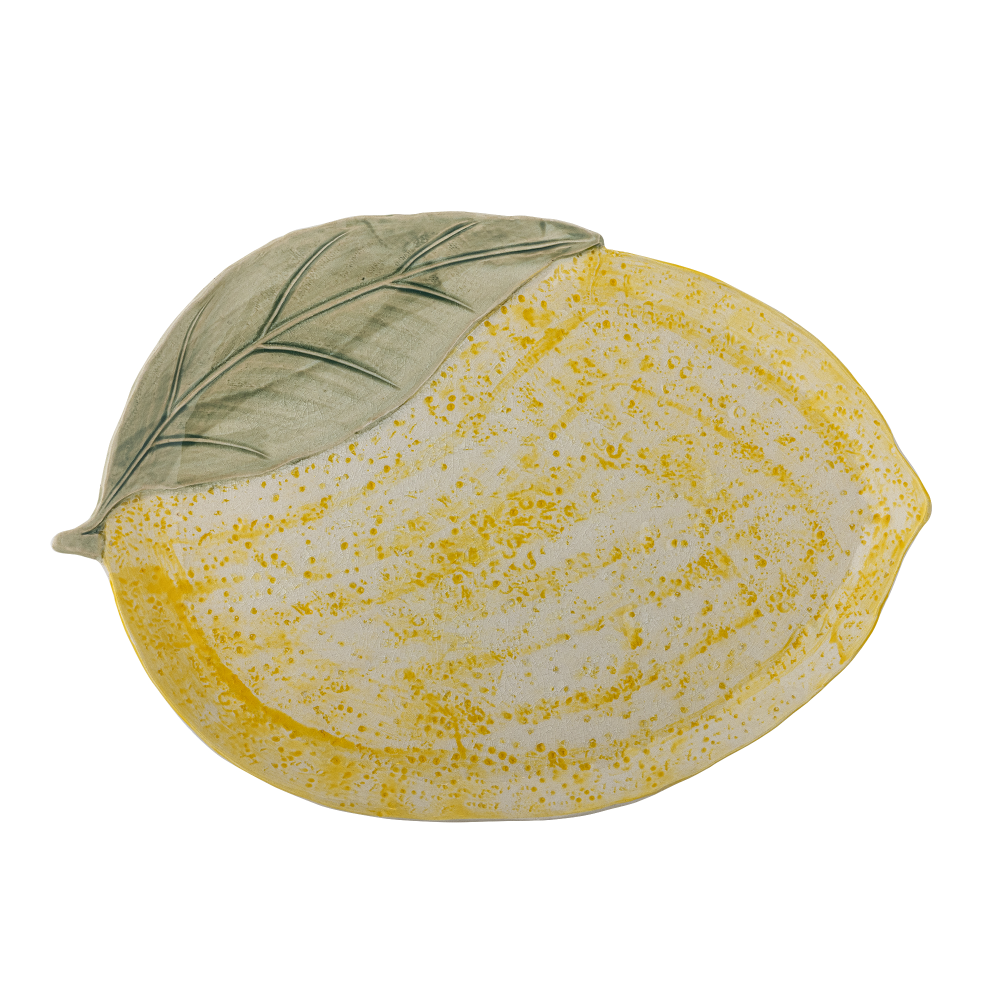 Assiette de service Hadden en grès - Coloris jaune - L32xH3xW22,5 cm — détail 5
