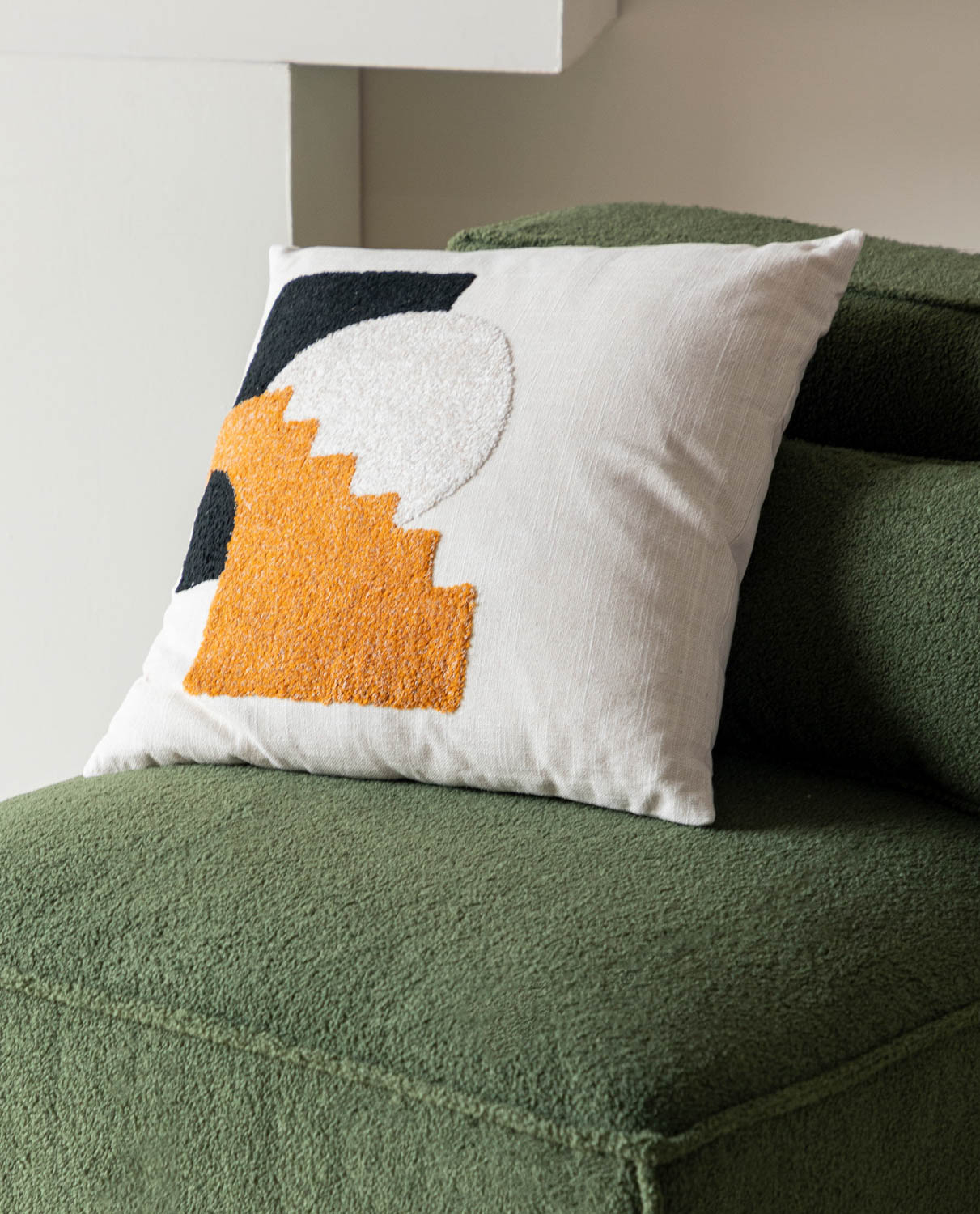 Coussin carré en coton et polyester