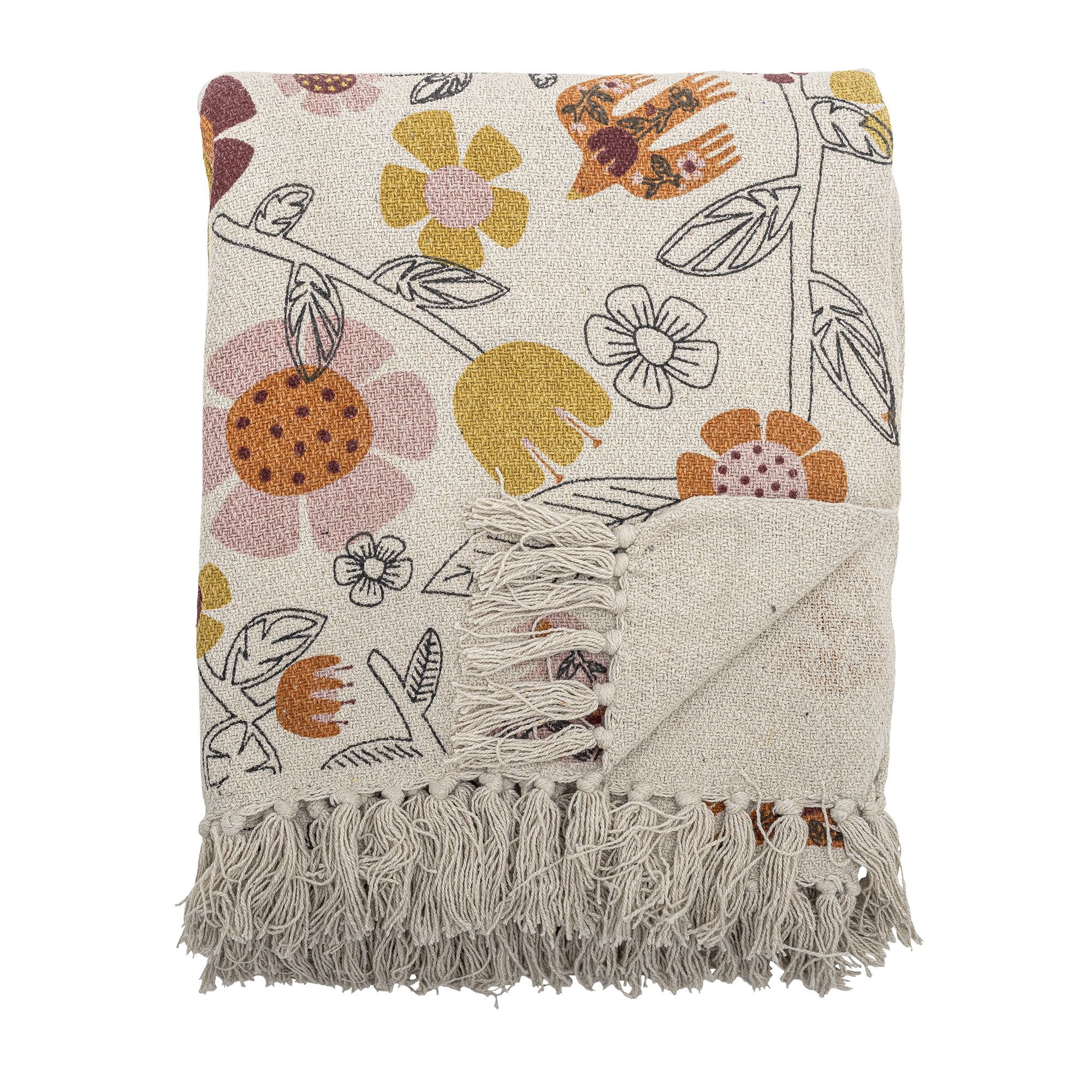 Plaid Vivielle en coton recyclé - Coloris multicolore — détail 6
