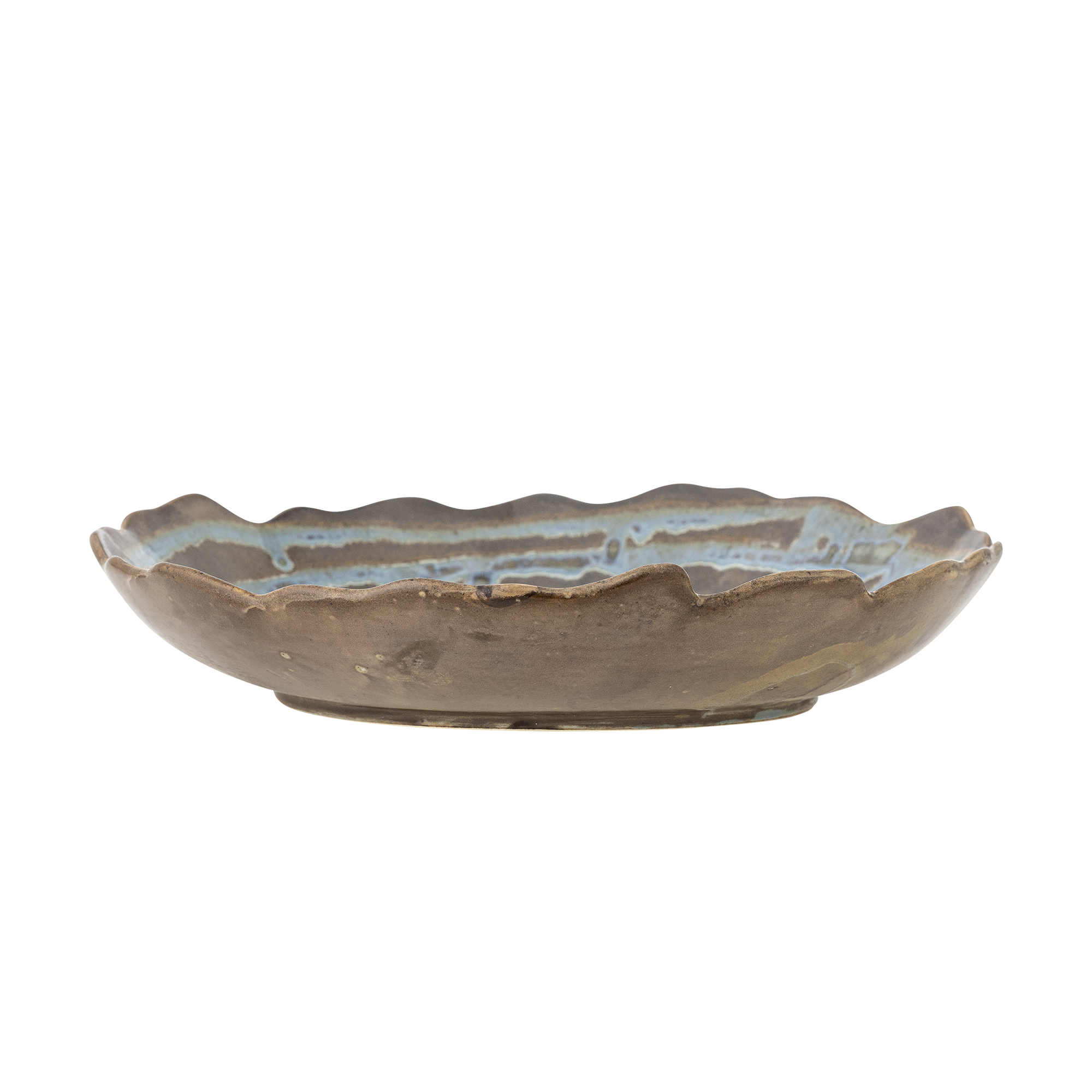 Plateau Marjorie en grès - Coloris bleu — détail 3