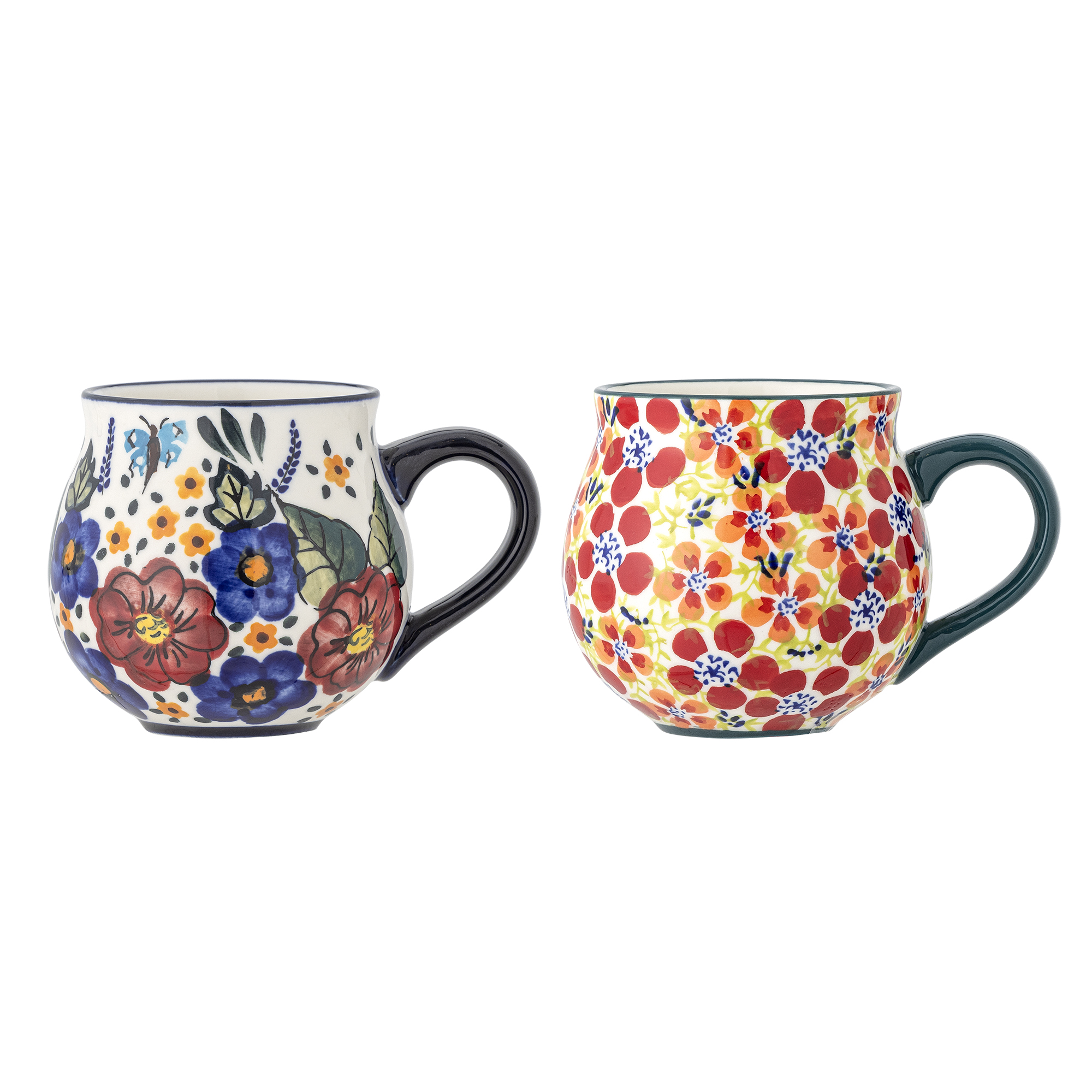 Lot de 2 tasses Florist en grès - Coloris multicolore — détail 4