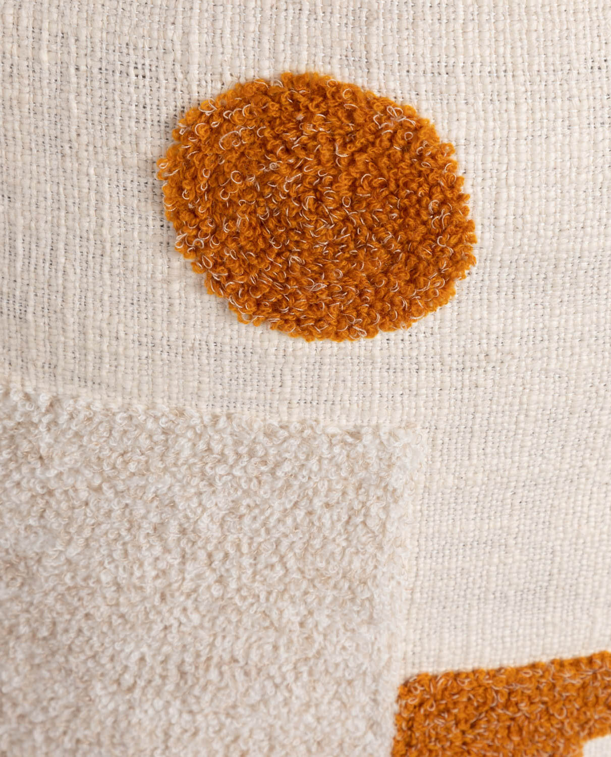 Pouf rond en tissu à motif — détail 5