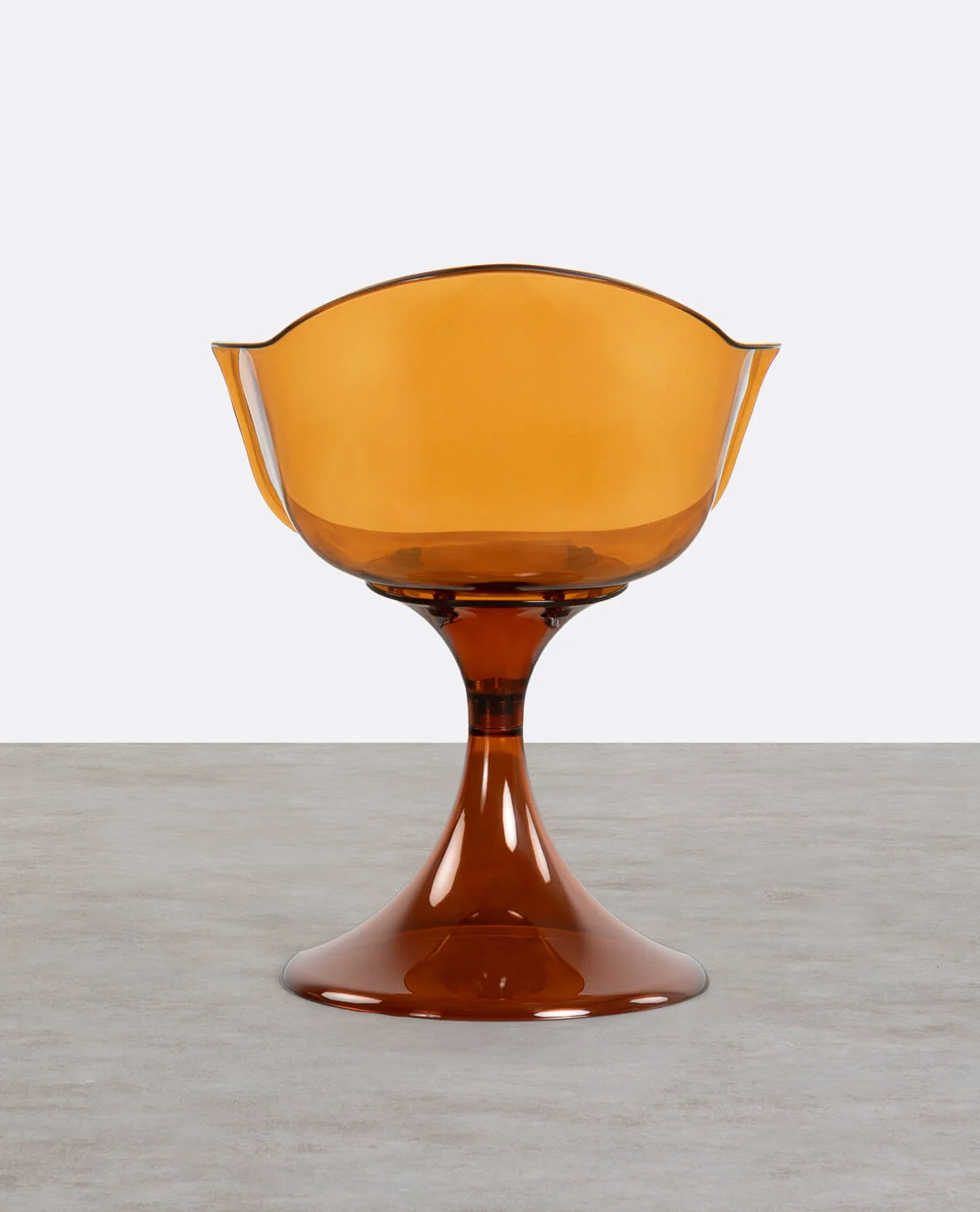 Chaise de salle à manger en polycarbonate marron — détail 5