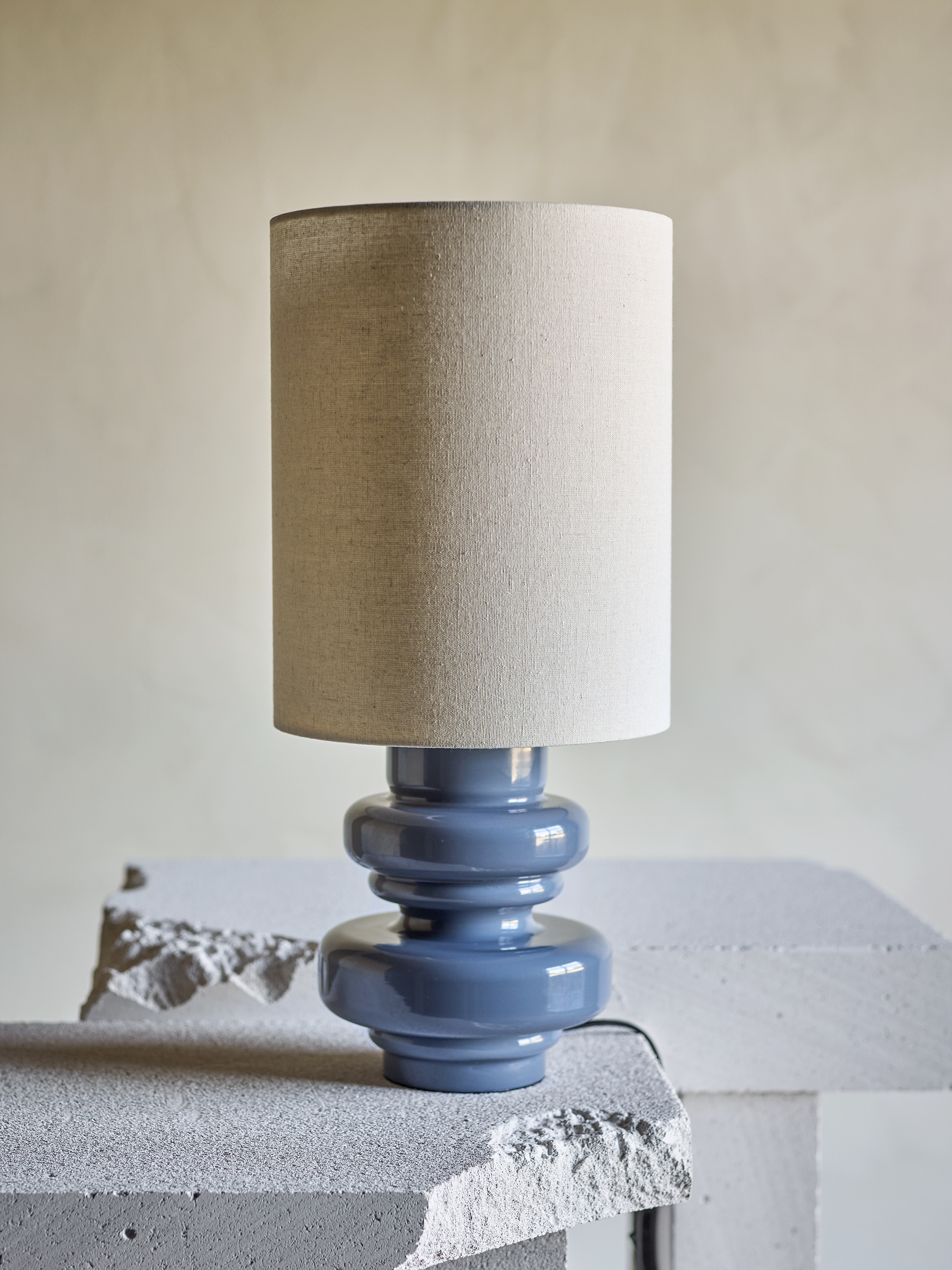 Lampe de table Fabiola en verre - Coloris bleu — détail 4