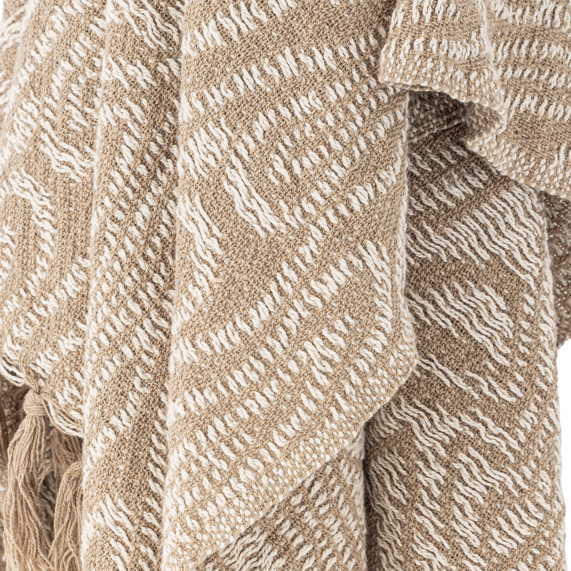 Plaid Okapi en coton recyclé - Coloris marron — détail 3