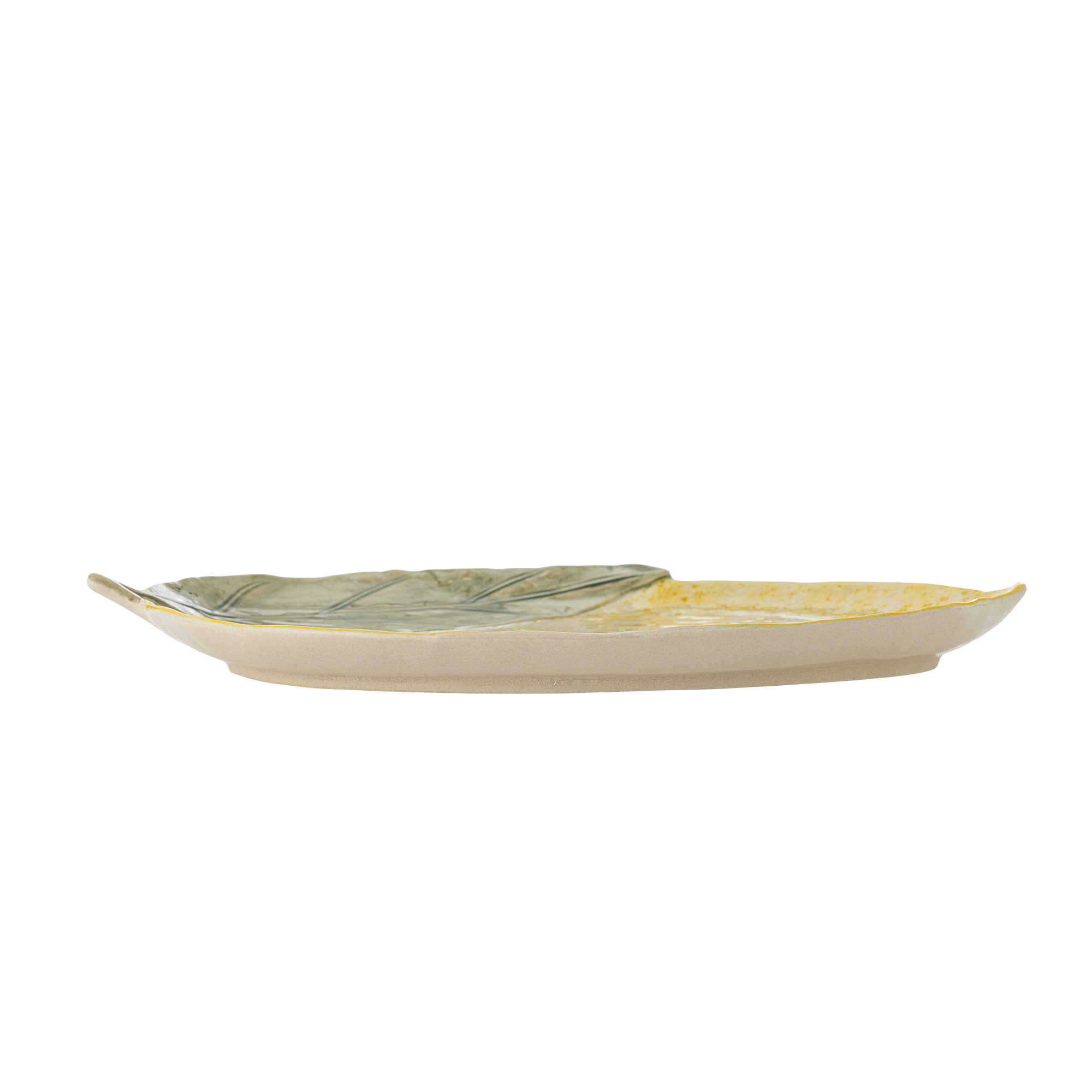 Assiette de service Hadden en grès - Coloris jaune - L32xH3xW22,5 cm — détail 4