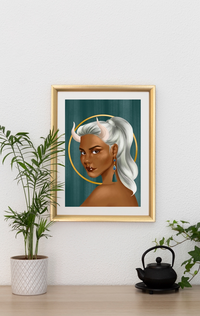 Affiche signe astrologique "Taureau"