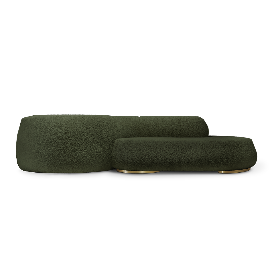 Canapé avec double côtés d'assise vert sapin — détail 4