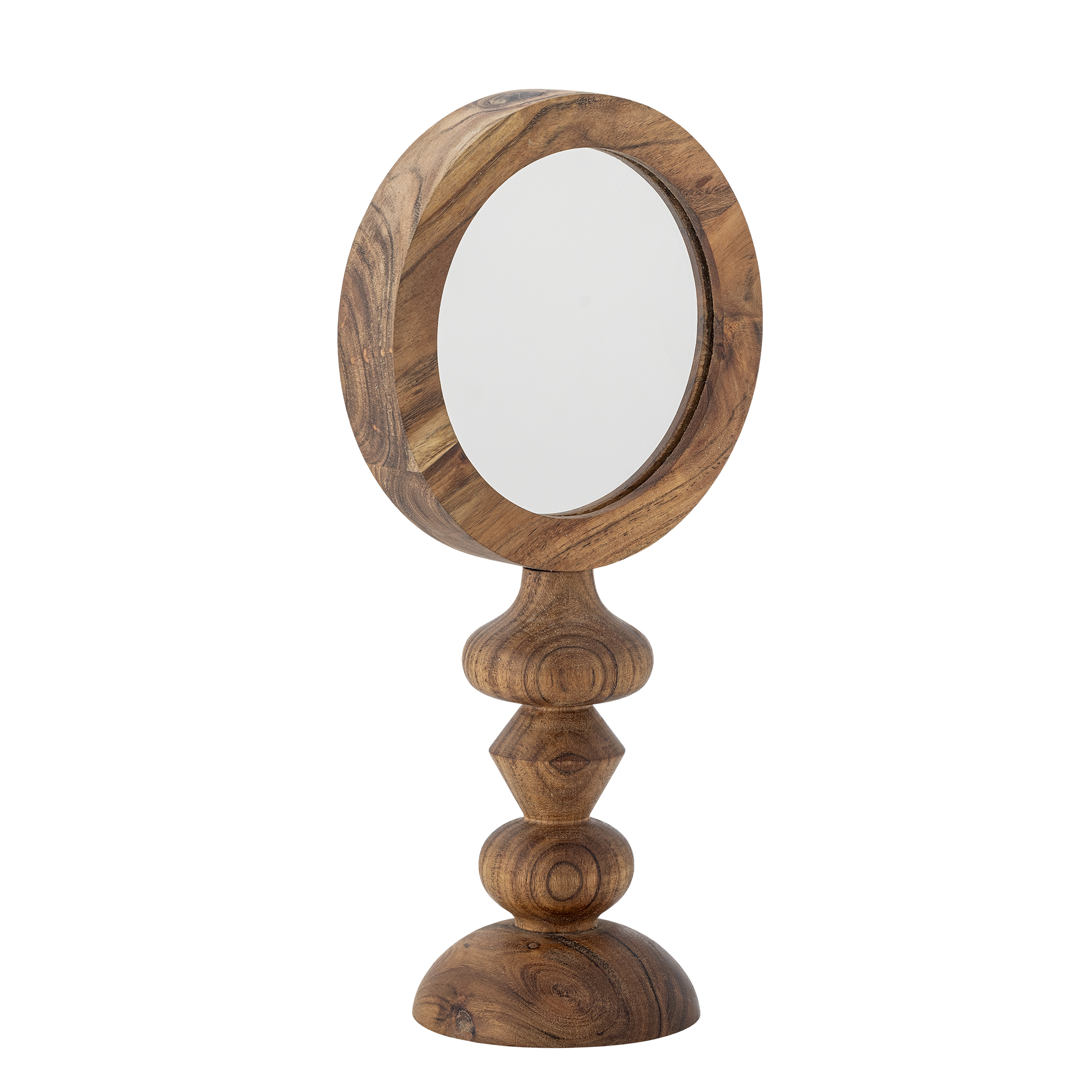 Miroir de table Malukka en bois d’acacia - Coloris marron — détail 3