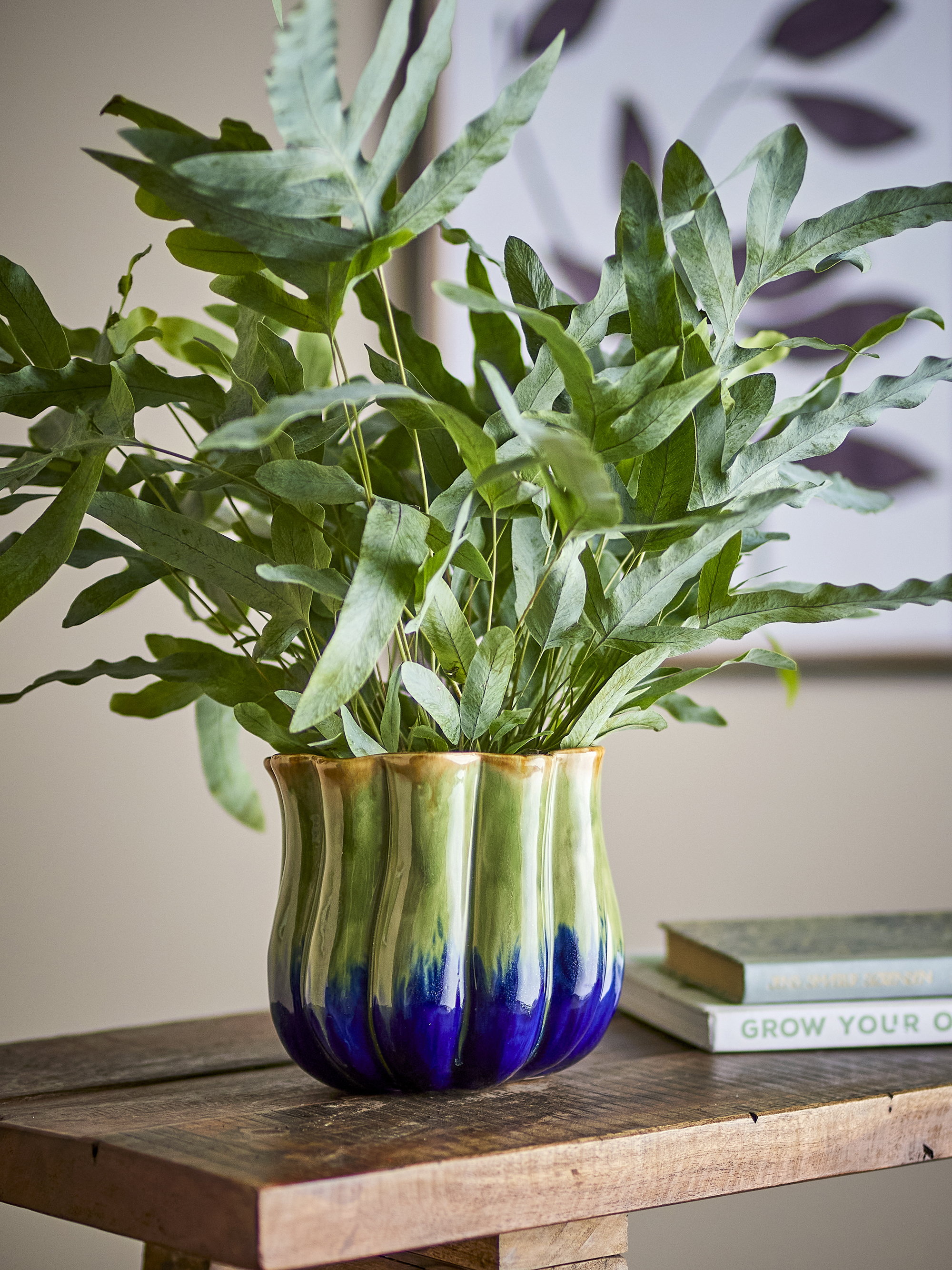 Pot de fleurs Jenner en grès — Coloris vert