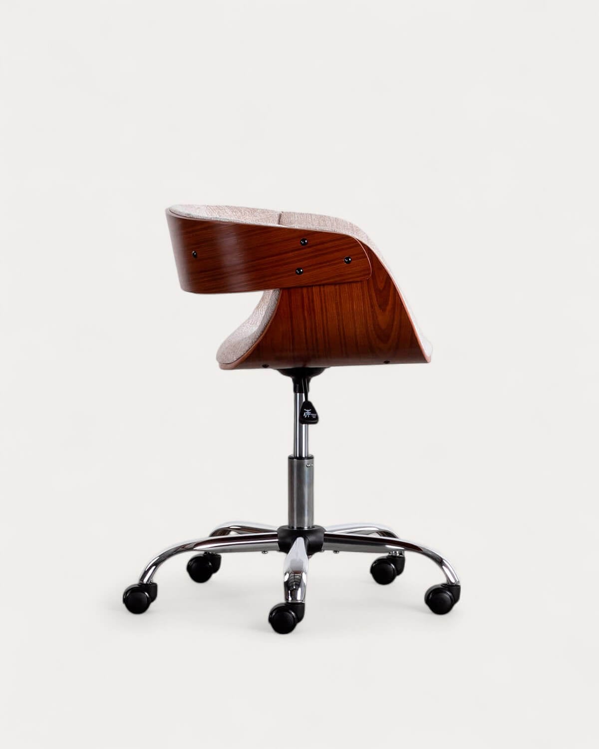 Chaise de bureau réglable en bois et tissu Berlin — détail 4