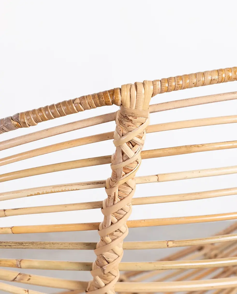 Thumbnail: Chaise de salle à manger en rotin naturel