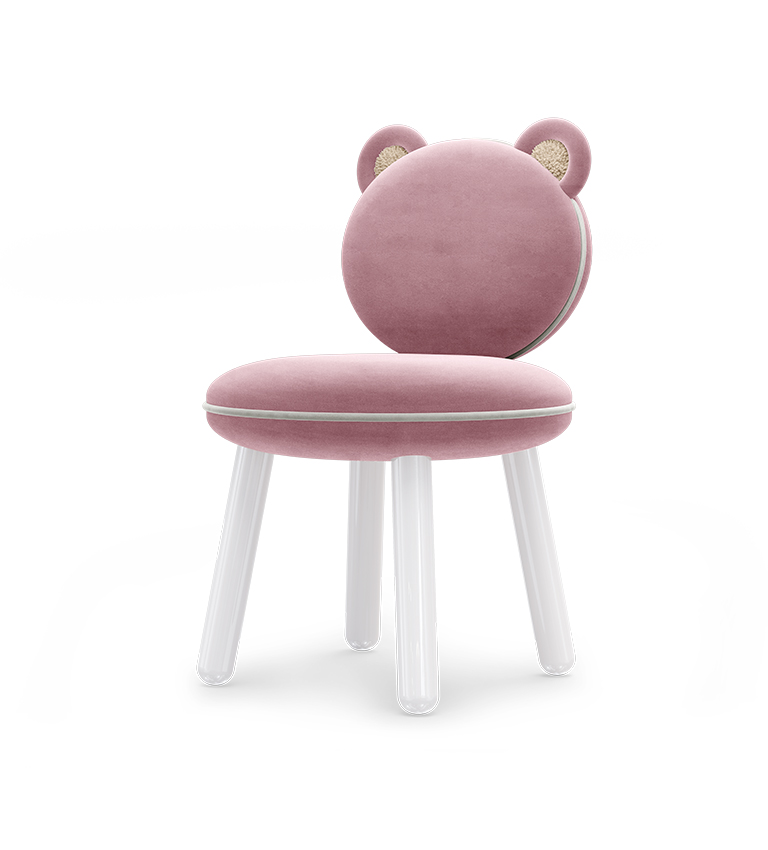 Chaise ourson rose