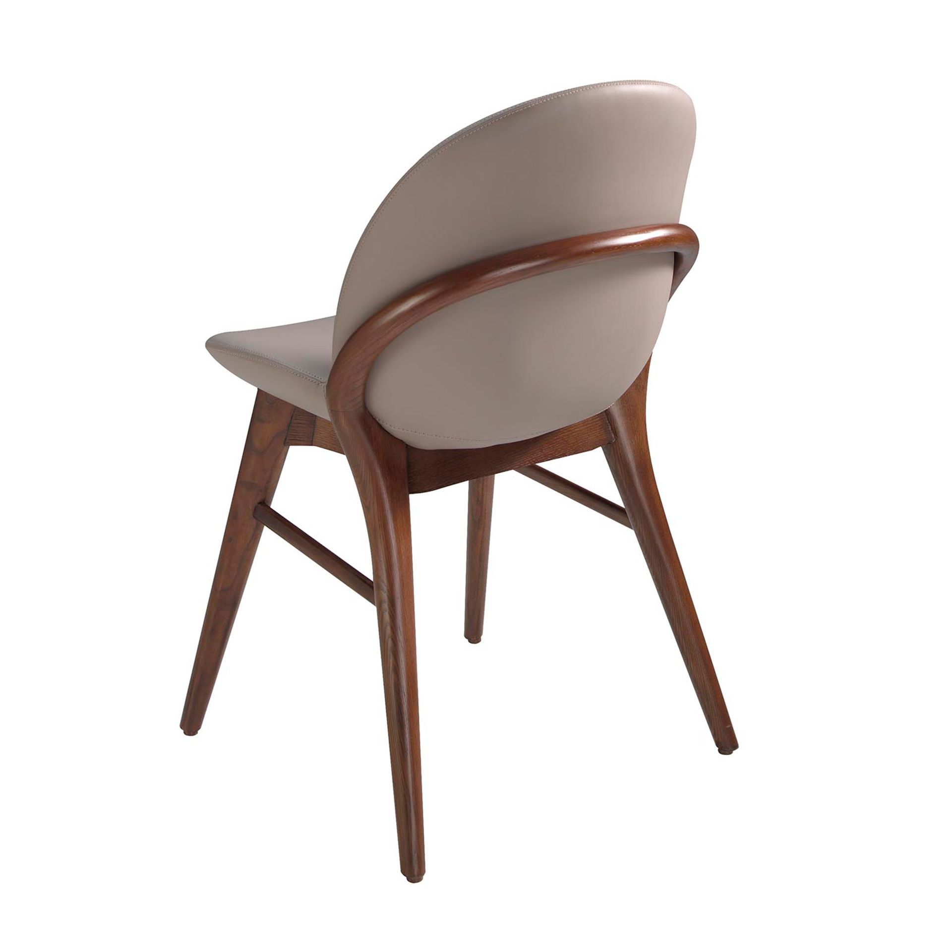 Chaise en similicuir vison foncé — détail 6