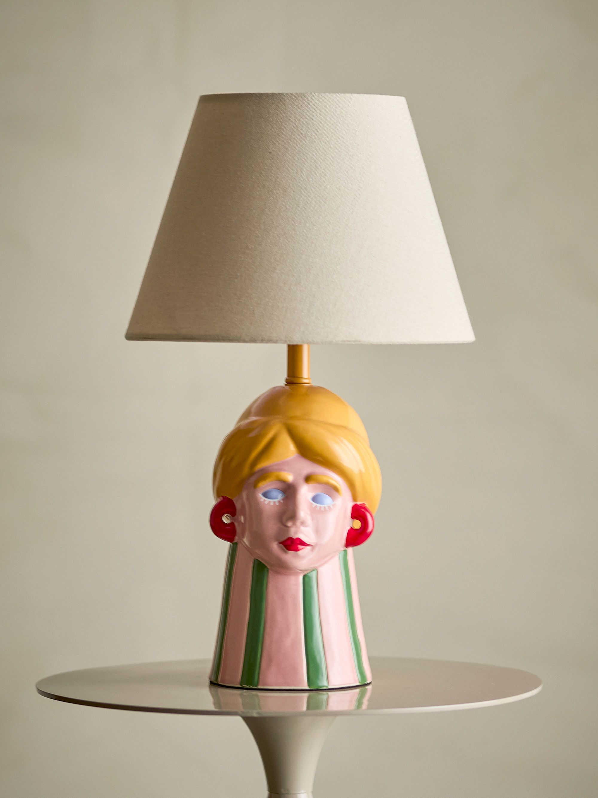 Lampe de table Miss Jody en grès - Coloris multicolore