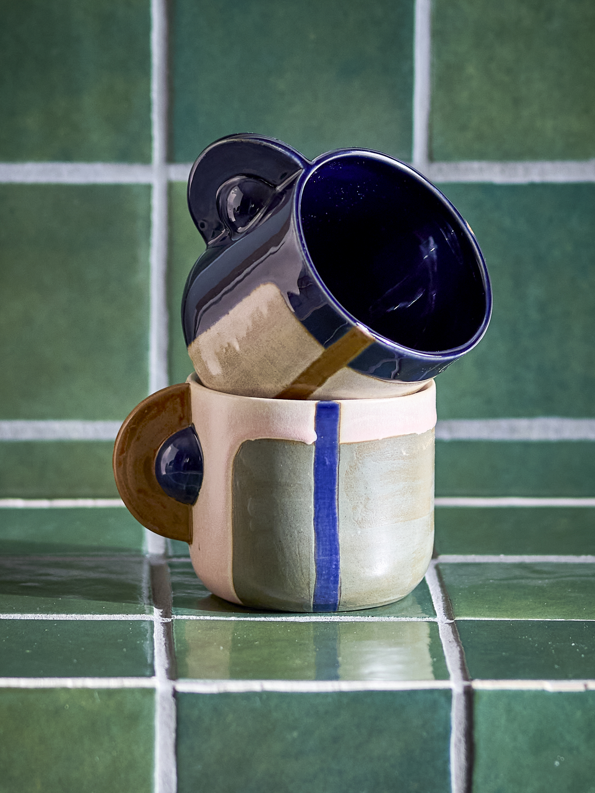 Lot de 2 tasses Bolivia en grès — Coloris marron