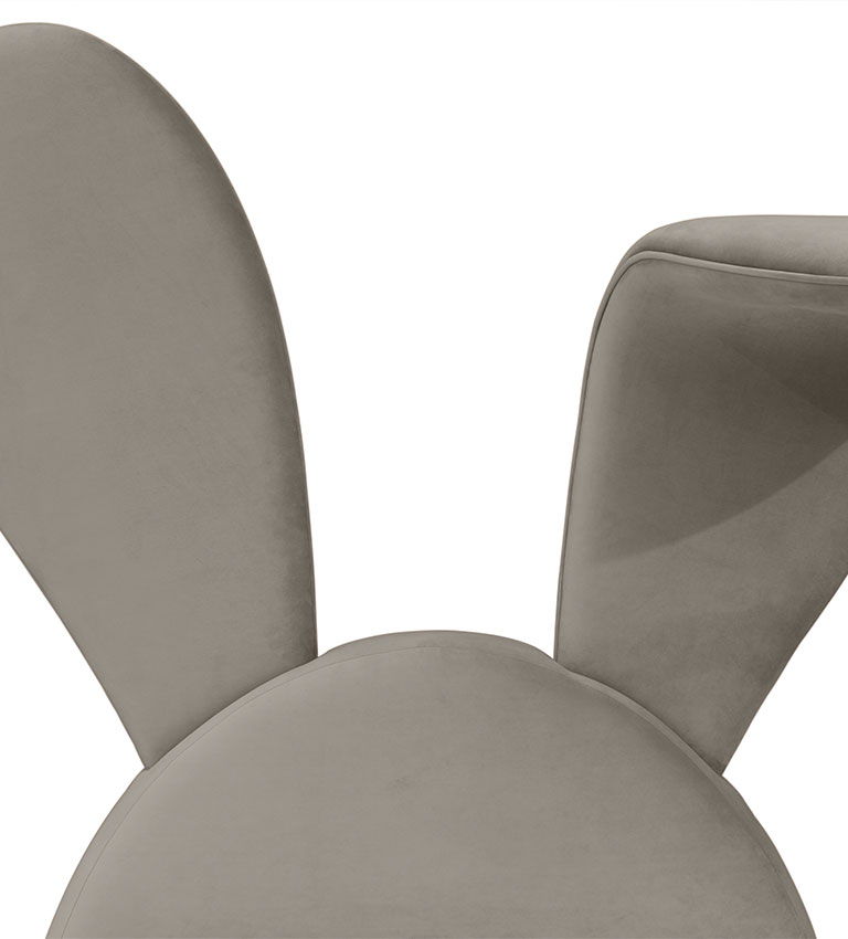 Lit en forme de lapin gris foncé — détail 6