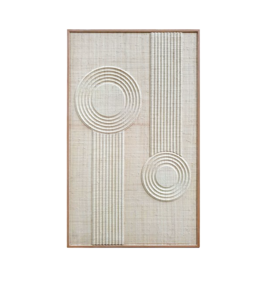 Tableau en palmier tissé