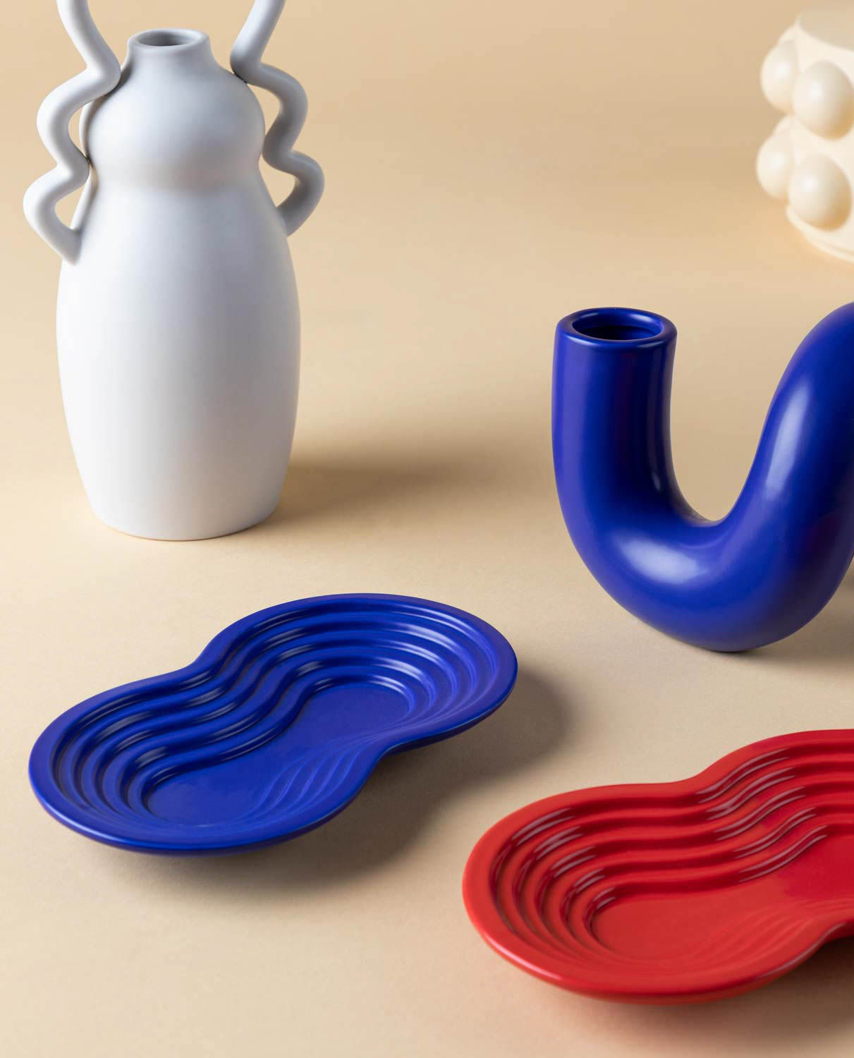 Plateau décoratif en dolomite bleu