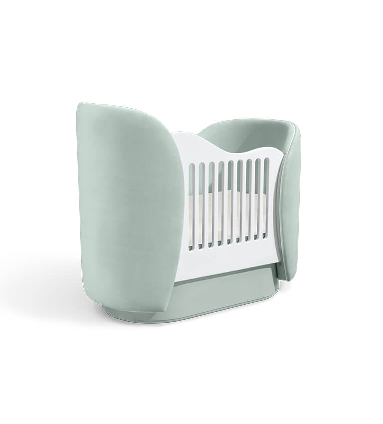 Lit forme de nuage vert