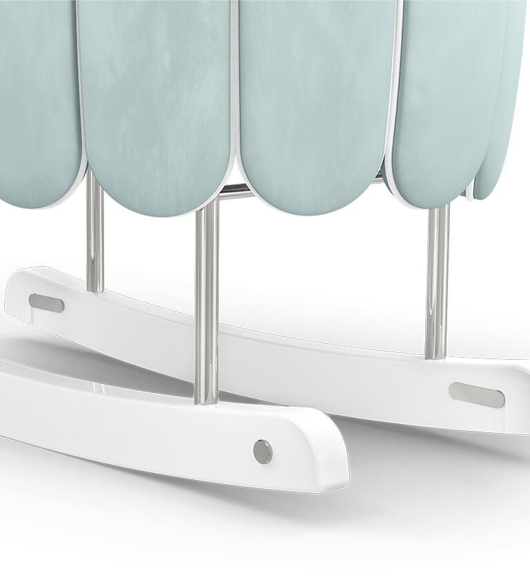 Lit rocking chair en forme de fleur de lotus bleu — détail 5