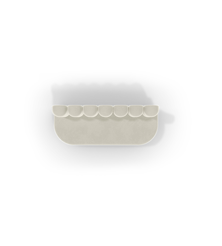 Canapé de forme organique crème — détail 4