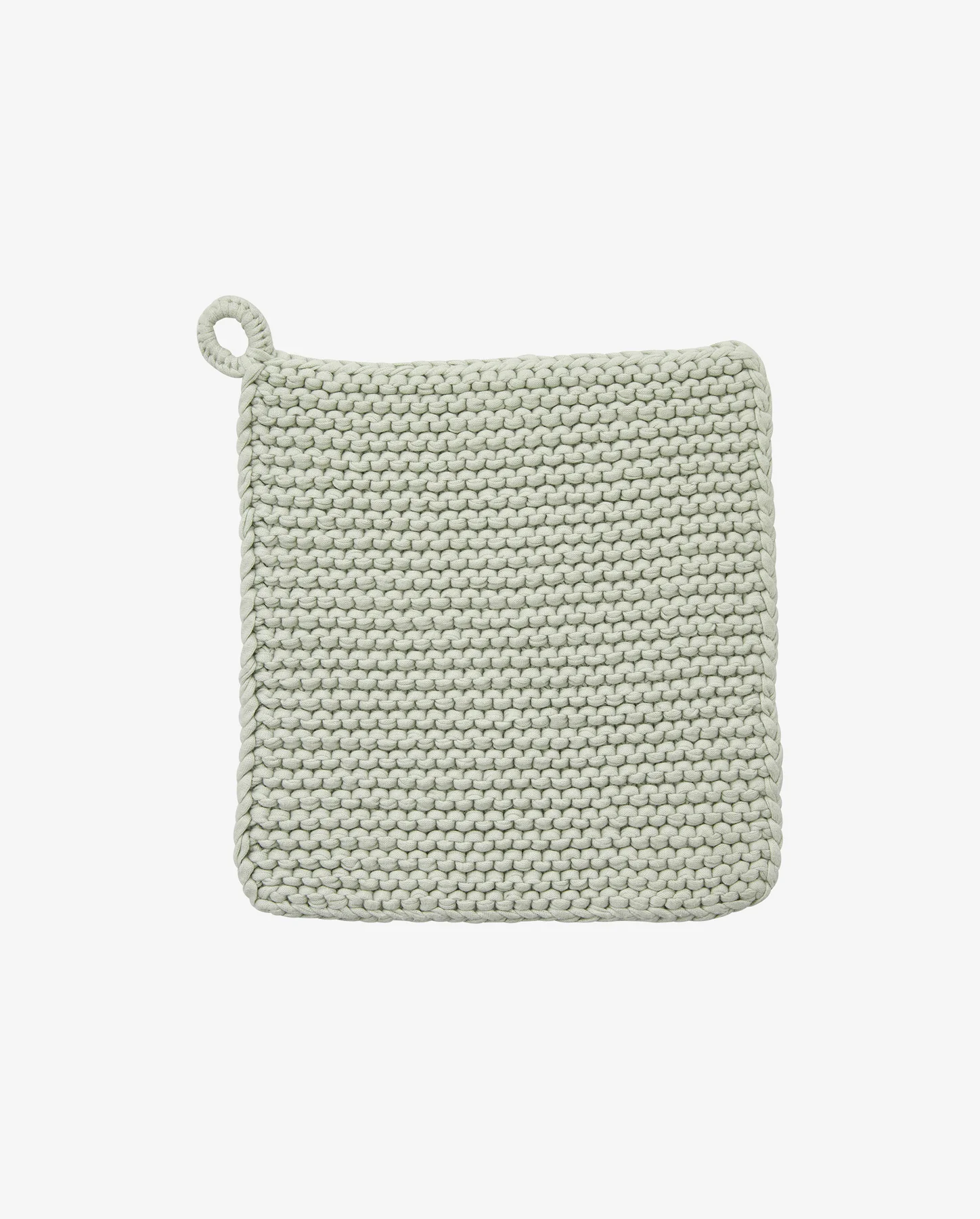 Lot de 2 maniques en tricot vert menthe