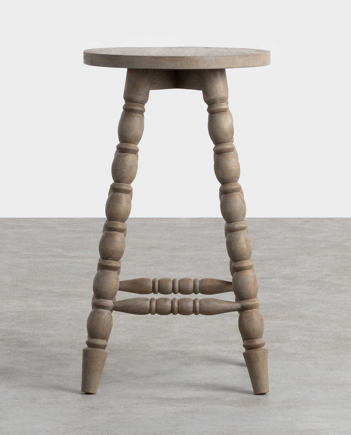 Tabouret haut en bois de manguier
