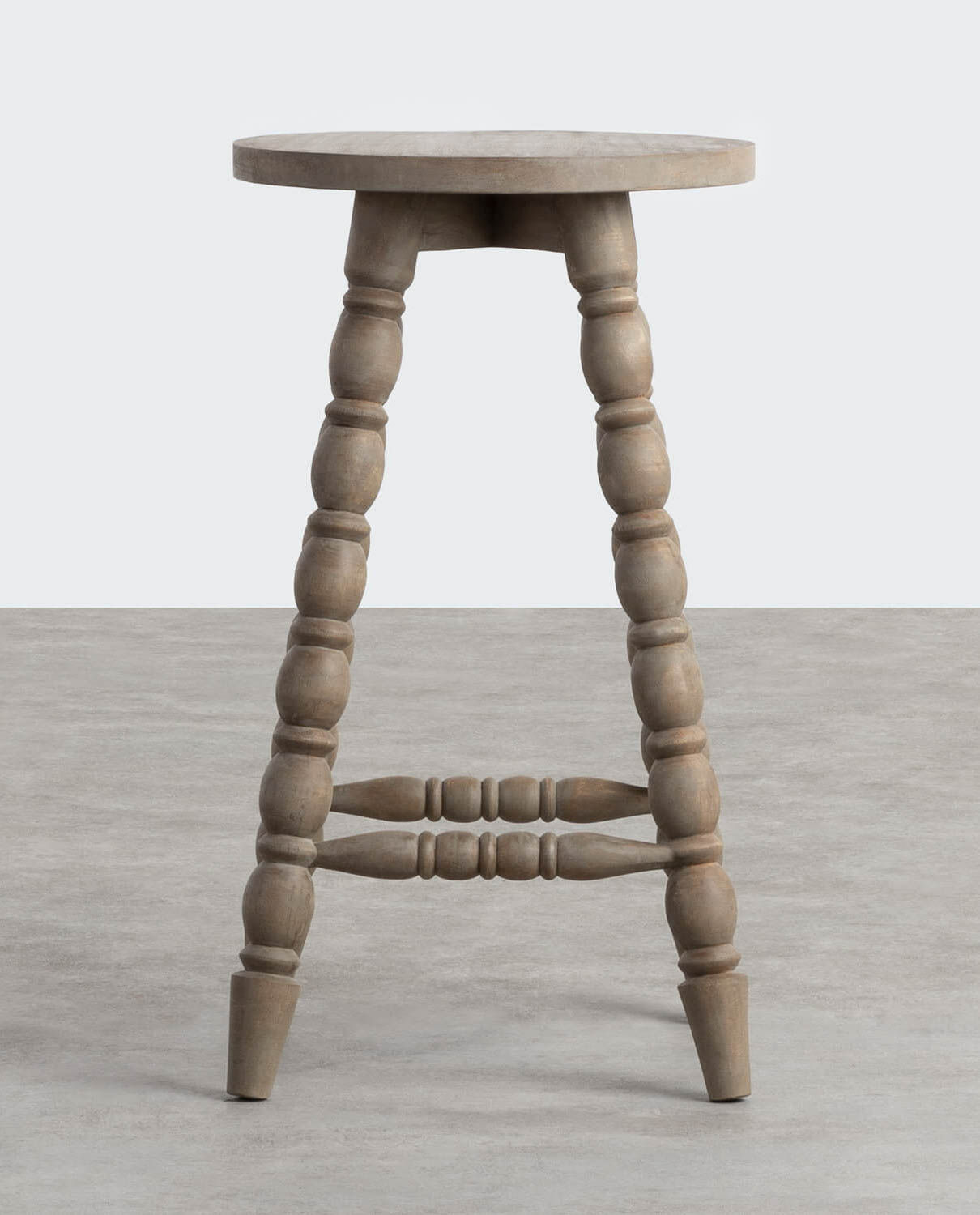 Tabouret haut en bois de manguier